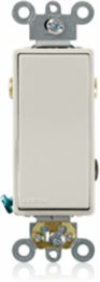 20 Amp Decora Plus Rocker 3-Way AC Quiet Switch, 120/277 VAC, Commercial Spec Grade, Light Almond
