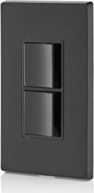 Decora 15 Amp Single-Pole Combination Switch, Black, 120/277 Volt, Grounding