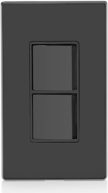 Decora 15 Amp Single-Pole Combination Switch, Black, 120/277 Volt, Grounding