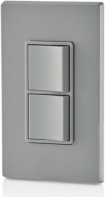 15 Amp Decora Single-Pole Combination Switch, Grounding, Gray, 120/277V