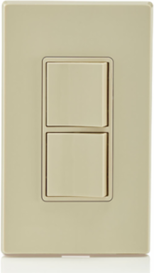 15 Amp Decora Combination Switch, Ivory, 120/277 Volt, Side Wired, Grounding