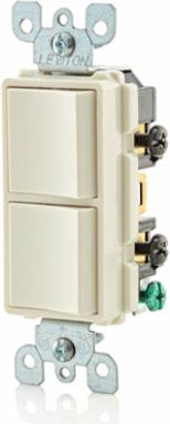 15 Amp Decora Single-Pole Combination Switch, 120/277 Volt, Light Almond