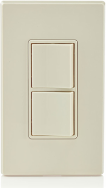 15 Amp Decora Single-Pole Combination Switch, 120/277 Volt, Light Almond
