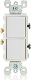 15 Amp Decora Single-Pole Combination Switch, 120/277 Volt, Grounding, White