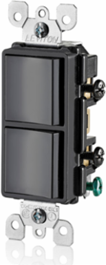 15 Amp Decora Single-Pole / 3-Way Combination Switch, 120/277V, Black