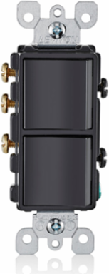 15 Amp Decora Single-Pole / 3-Way Combination Switch, 120/277V, Black