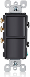 15 Amp Decora Single-Pole / 3-Way Combination Switch, 120/277V, Black