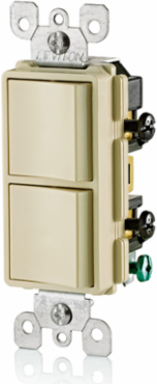 15 Amp Decora Single-Pole/3-Way Combination Switch, Grounding, Ivory