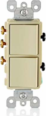 15 Amp Decora Single-Pole/3-Way Combination Switch, Grounding, Ivory