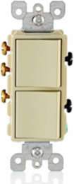 15 Amp Decora Single-Pole/3-Way Combination Switch, Grounding, Ivory