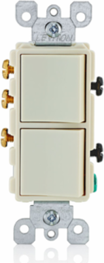 15 Amp Decora Combination Switch, Single-Pole/3-Way, Light Almond