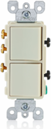 15 Amp Decora Combination Switch, Single-Pole/3-Way, Light Almond