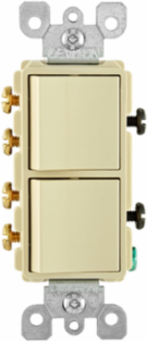 Decora 15 Amp 3-Way Combination Switch, 120/277 Volt, Ivory