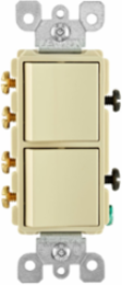 Decora 15 Amp 3-Way Combination Switch, 120/277 Volt, Ivory