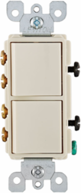 15 Amp Decora 3-Way Combination Switch, Light Almond, 120/277 Volt
