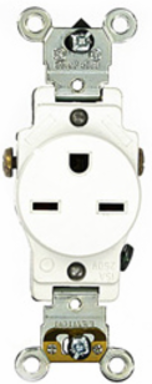 15 Amp Industrial Grade Self-Grounding Receptacle, NEMA 6-15R, 250 Volt
