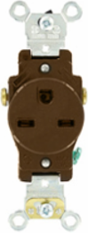 15 Amp Single Receptacle Outlet, Heavy-Duty, NEMA 6-15R, Self-Grounding, 250 Volt