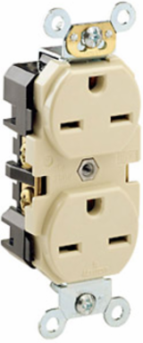15 Amp Duplex Receptacle Outlet, Heavy-Duty, 250 Volt, Self-Grounding, NEMA 6-15R