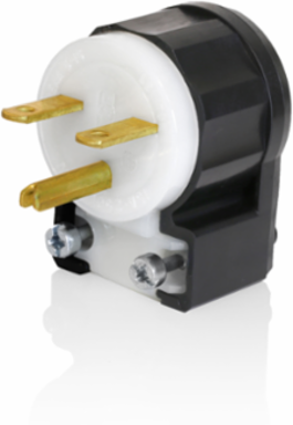 15 Amp Straight Blade Plug, 250 Volt, NEMA 6-15P, Rugged Nylon Construction