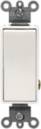 Decora Plus Single-Pole Rocker Switch, 15 Amp, 347 Volt AC, Self-Grounding, Commercial Grade
