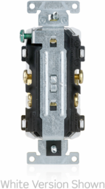 20 Amp Commercial Grade Duplex Receptacle Outlet, NEMA 6-20R, Self-Grounding