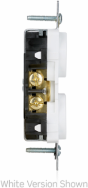 20 Amp Commercial Grade Duplex Receptacle Outlet, NEMA 6-20R, Self-Grounding
