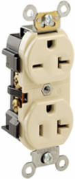 20 Amp Duplex Receptacle Outlet, Commercial Grade, 125/250 Volt, Self-Grounding
