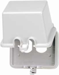 1-Gang Rainproof While-In-Use Device Receptacle Wallplate, Clear, Self Closing Lid
