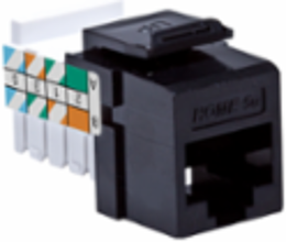HOME 5E™ Snap-In Jack, T568A/B Wiring, Black for Cat 5e UTP
