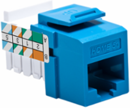 HOME 5E™ Snap-In Jack, T568A/B Wiring, Blue for Cat 5e UTP Connectivity