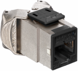 ATLAS-X1 Cat 5e Shielded QUICKPORT Jack, Black - Tool-Free Termination