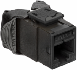Atlas-X1 Cat 5e UTP QUICKPORT Jack, Black, Compact Design for Easy Termination
