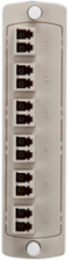 SDX Precision Molded Fiber Adapter Plate (BEIGE), 62.5/125um Multimode OM1, Duplex LC, 12 fibers, Zirconia Ceramic Sleeve