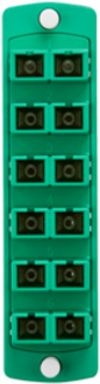 SDX Fiber Adapter Plate, Single-mode/APC, Duplex SC, 12 Fibers, Zirconia Ceramic Sleeve