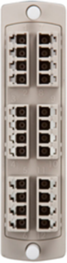 SDX Fiber Adapter Plate, 62.5/125um Multimode OM1, Quad LC, 24 Fibers