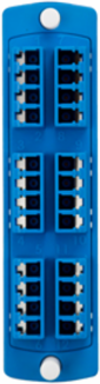 SDX Precision Molded Fiber Adapter Plate, Quad LC, 24 Fibers, Zirconia Ceramic Sleeve