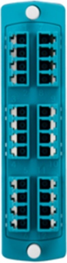 SDX Precision Molded Fiber Adapter Plate, 50/125um, Quad LC, 24 Fibers, Zirconia Sleeve