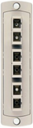 SDX Fiber Adapter Plate, Beige, 62.5/125um Multimode OM1, Duplex SC, 6 Fibers, Zirconia Sleeve