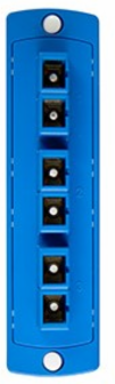 SDX Fiber Adapter Plate, 6 Fibers, Single-mode OS2, SC Duplex, Zirconia Ceramic Sleeve