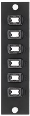 SDX Metal Fiber Adapter Plate 6-pack with MTP Adapters, Key Up/Down