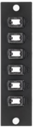 SDX Metal Fiber Adapter Plate 6-pack with MTP Adapters, Key Up/Down