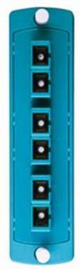 SDX Fiber Adapter Plate, 50/125um Multimode, Duplex SC, 6 Fibers, Zirconia Sleeve