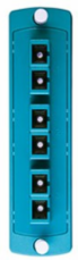 SDX Fiber Adapter Plate, 50/125um Multimode, Duplex SC, 6 Fibers, Zirconia Sleeve