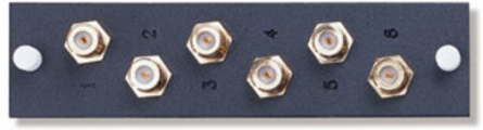 F-Connector Mounting Plate 6-Port Loaded, RoHS Compliant