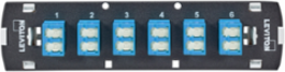 SDX Shuttered LC Fiber Adapter Plate, OS2, Duplex LC (Blue), 12 Fibers, Zirconia Ceramic Sleeve