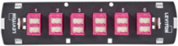 SDX Shuttered LC Fiber Adapter Plate, OM4, Duplex LC (Heather Violet), 12 Fibers, Zirconia Ceramic Sleeve