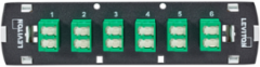 SDX Shuttered LC Fiber Adapter Plate, OS2, Duplex LC/APC (Green), 12 Fibers, Zirconia Ceramic Sleeve