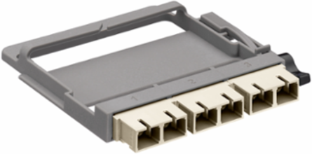 HDX Fiber Adapter Plate, Duplex SC, 6 Fibers, Phosphor Bronze Sleeve