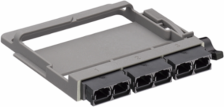 HDX Fiber Adapter Plate, Duplex MTP Adapters, Key Up to Key Up, Black