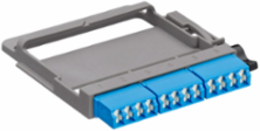 HDX Quad LC Shuttered Fiber Adapter Plate, 12 Fibers, Zirconia Ceramic Sleeve
